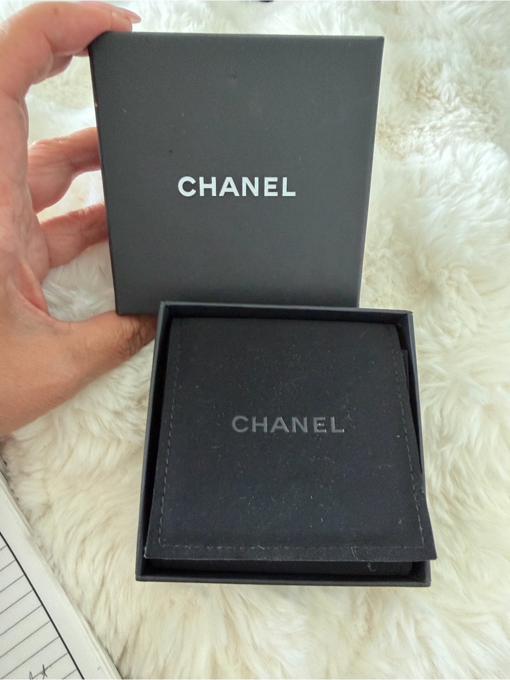 CHANEL Black & Gold Perfume Bottle Drop Earrings with Crystal Accents - Picture 6 of 8